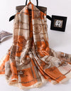 Women Summer Silk Scarves Shawl Lady Wrap Soft Female Echarpe Designer Beach Stole Bandana foulard muffler