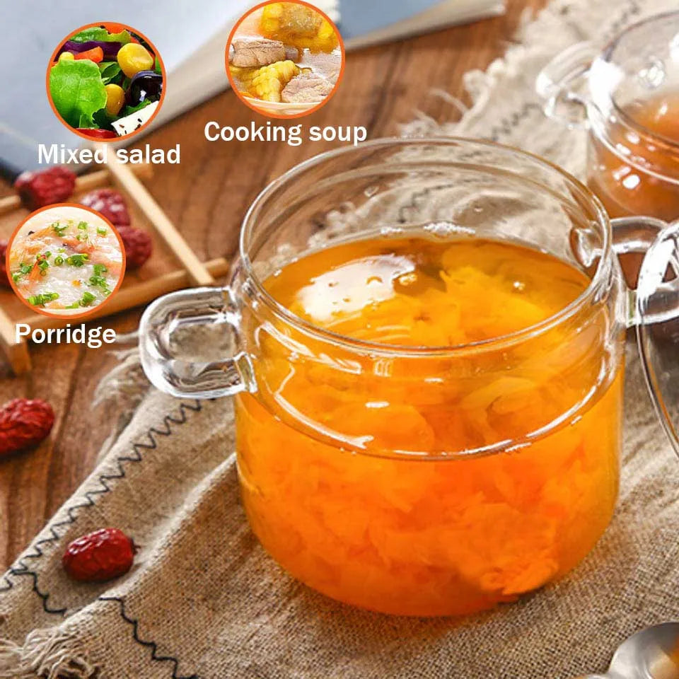 Transparent Glass Soup Pot Household Kitchen Vegetable Salad Bowl Thicken Flame Explosion-Proof Cook Saucepan Cookware