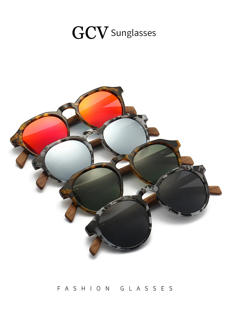 Walnut Wood Butterfly Polarized UV400 Fashion Sunglasses for Men Women Lightweight Luxury Eyewear