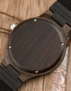 Black Men Wristwatch Quartz Wooden Watch Logo Designs Special Gift With Leather Band Wood Watches