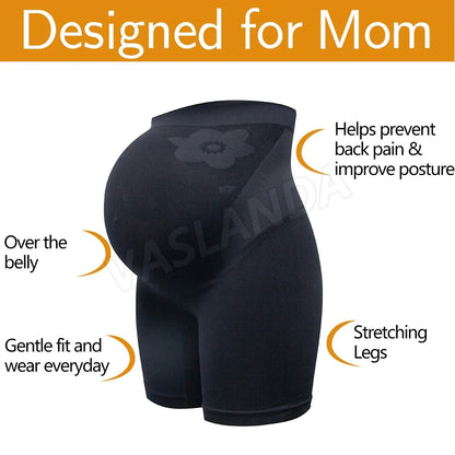 Maternity Shapewear for Under Dresses Pregnant Women Shorts Seamless Pregnancy Underwear Over Belly Support Panty Short Pants