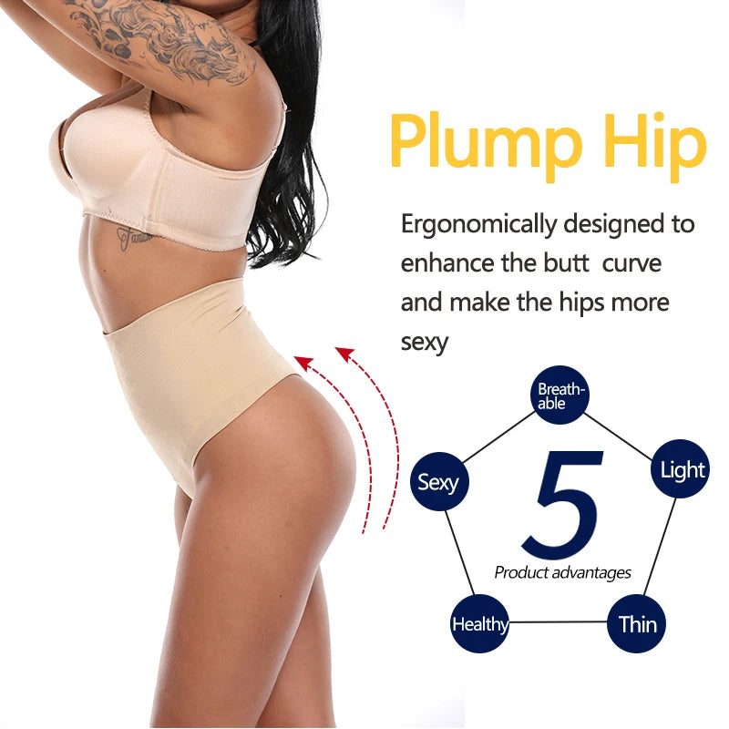 Women Thong Panty Shaper High Waist Tummy Control Panties Slimming Underwear Waist Trainer Shaping Briefs Butt Lifter Shapewear