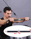 Back Strength Rowing Training Handle Set for Cable Machine Rotating LAT Pulldown Straight Bar TPE Grip Muscle Workout Equipment