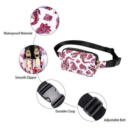 Flower Waist Bag Women Fashion Fanny Pack Bum Bag Hot Hip Bag Waist Purse Waterproof Belt  Pack Chest Bag Phone Pounch