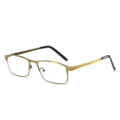 High Quality Men Business Reading Glasses Titanium alloy Vintage Anti-Blu-ray HD Computer Goggles For Men +1.0 +1.5 +2.5