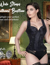 Steampunk Steel Boned Zipper Back Body Bustier Over bust Corset Women Waist Cincher Corsets Black Plus Size S-6XL
