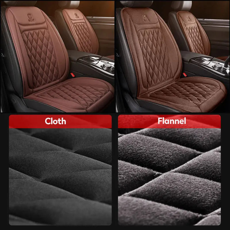 2PCS Heated Car Seat Cover 30' Fast Heating 12V-24V Heating Car Seat Cushion Universal Three Gears Car Heater Thicken for Winter