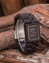 Women Watches Top Brand Luxury Ebony Wood Quartz Wristwatch