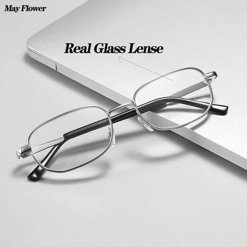 Retro Square Glass Lens Reading Glasses