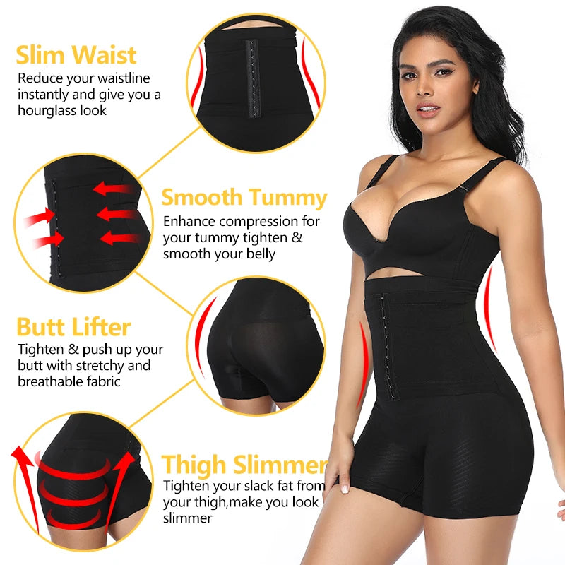 Women Shapewear High Waist Trainer Tummy Control Shorts Slimming Body Shaper Butt Lifter Boyshorts Corrective Underwear