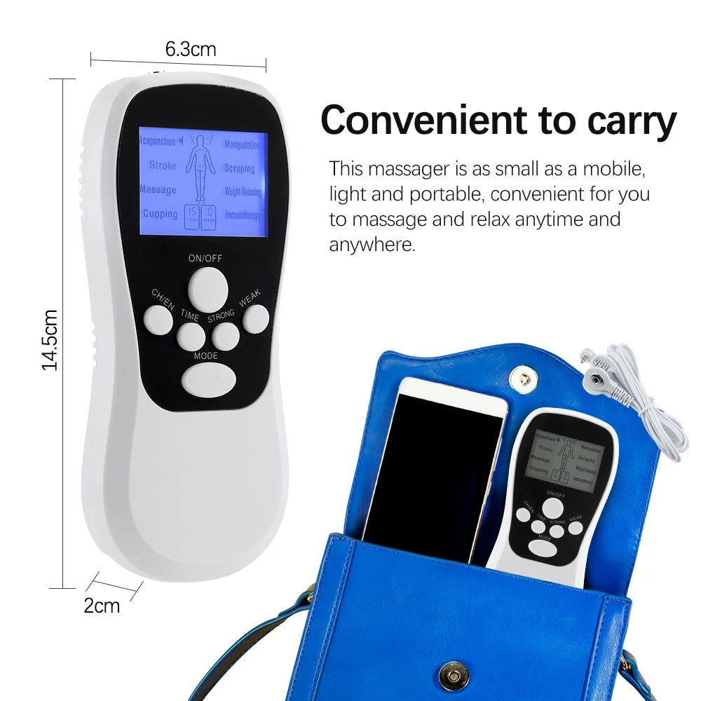 Pulse Tens Acupuncture Electric Body Massage 8 Models Digital Therapy Machine Muscle Stimulator Full Body Pain Relax Health Care