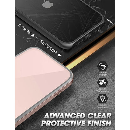 For iPhone 13 Case 6.1 inch (2021 Release) UB Edge Slim Frame Cover with TPU Inner Bumper & Transparent Back Case