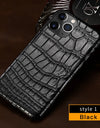 100% Natural Crocodile Leather Phone Case for iPhone 16 15 Pro Max 14 ProMax Pro 16 Plus 15Pro 16Pro 14Plus Luxury Cover