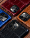 100% Natural Crocodile Leather Phone Case for iPhone 16 15 14 Pro Max 16Pro 15 Plus 15Pro 14Pro Luxury Back Cover