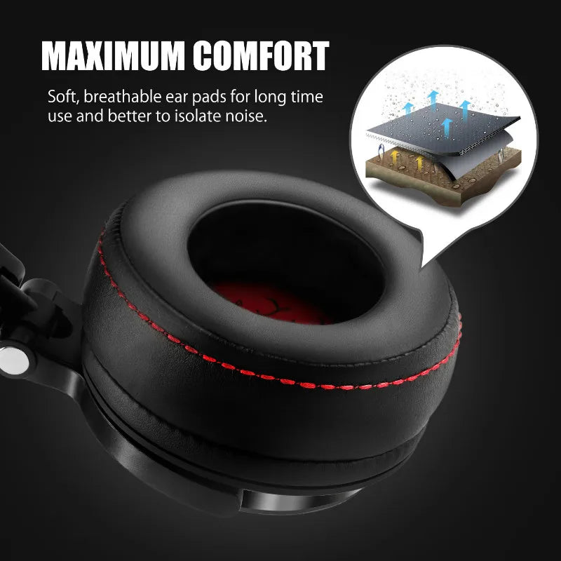 Foldable Over-Ear Wired Headphone For Phone Computer PC Professional Studio Pro 30 50 Monitor DJ Headset Gaming Earphone