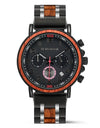 Classic Watches for Wrist watch Quartz Stopwatch Ebony Wood Auto Date Metal Stainless Steel