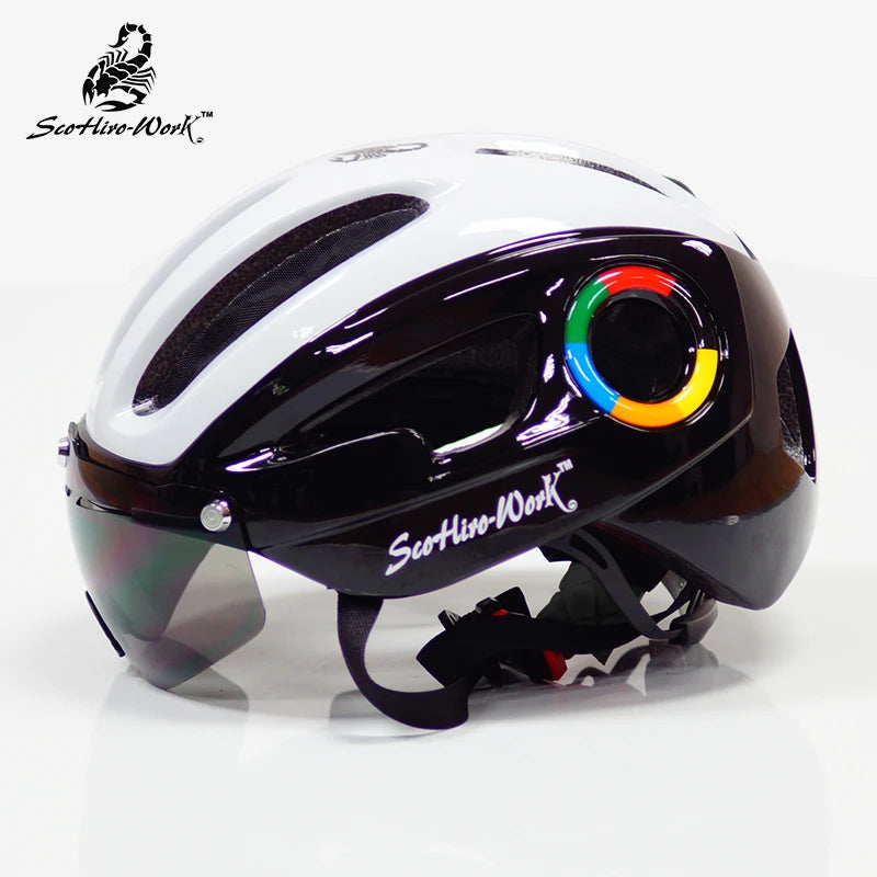 Ultralight Cycling Helmet With Protective Goggles For Road And MTB