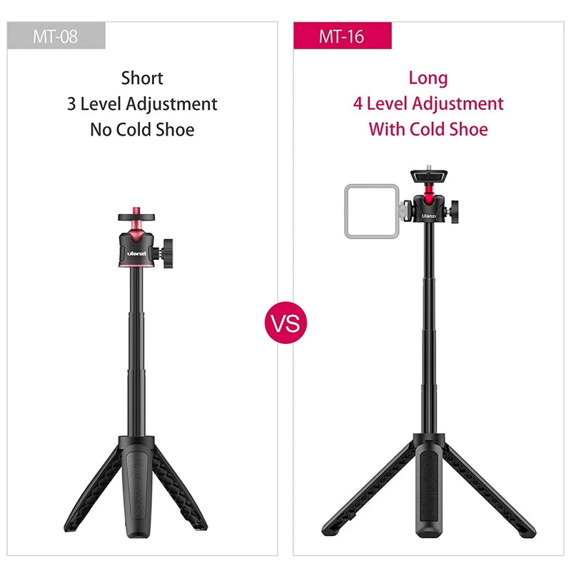 Extend Tablet Tripod with Cold Shoe for Microphone LED Video Fill Light Smartphone SLR Camera Tripod