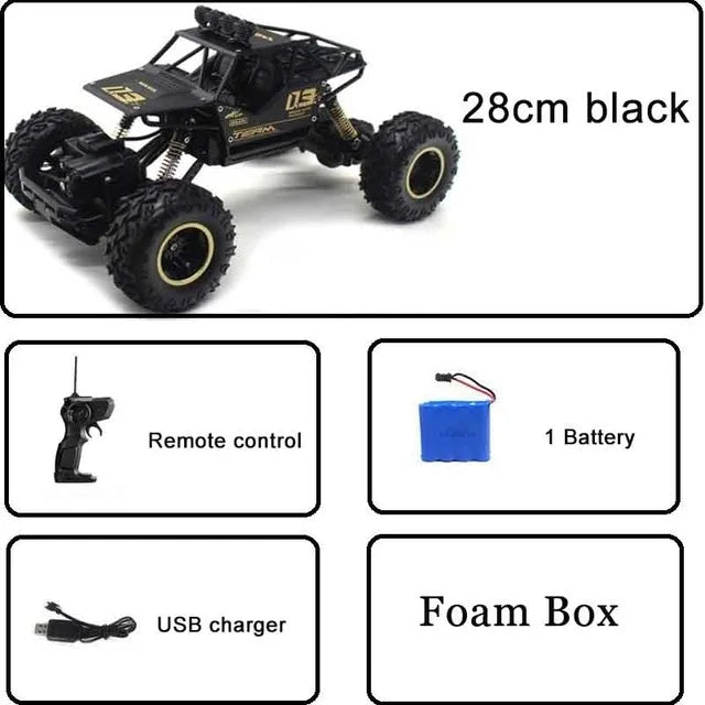 112 Scale Four Wheel Drive RC Monster Truck With LED Lights