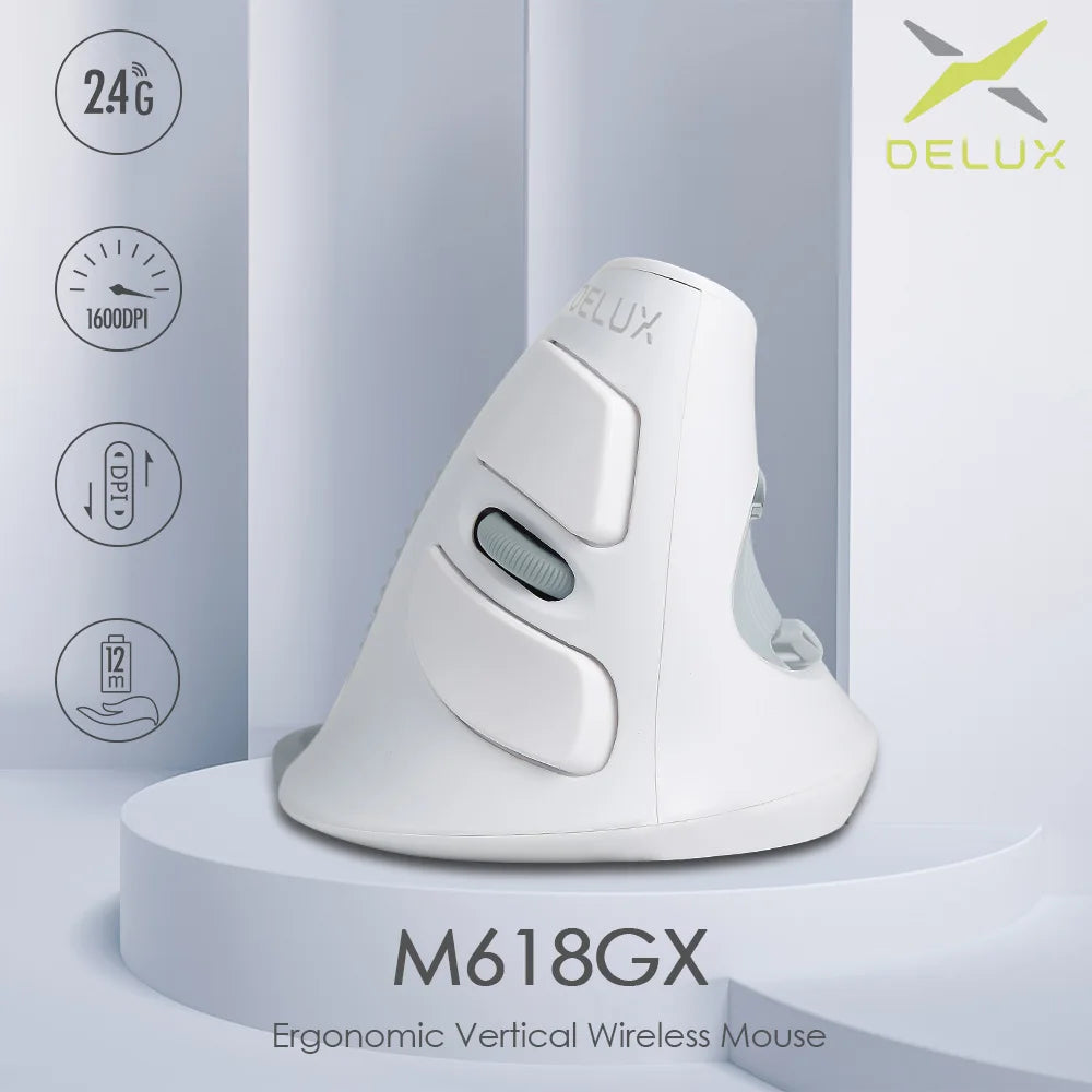 M618GX Vertical Wireless Mouse – Ergonomic 2.4G