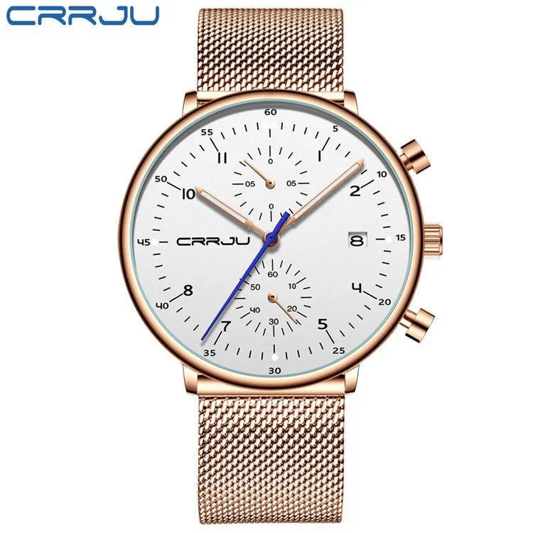 Mens Watch Top Luxury Brand Men Stainless Steel WristWatch Men's Military waterproof Date Quartz watches relogio masculino