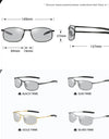 Photochromic Polarized Retro Small Oval Sunglasses for Men Driving Use