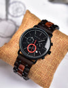 Handmade Wood Watch Japanese Quartz Wristwatches Metal Stainless Steel Timeless Chronograph Auto Date