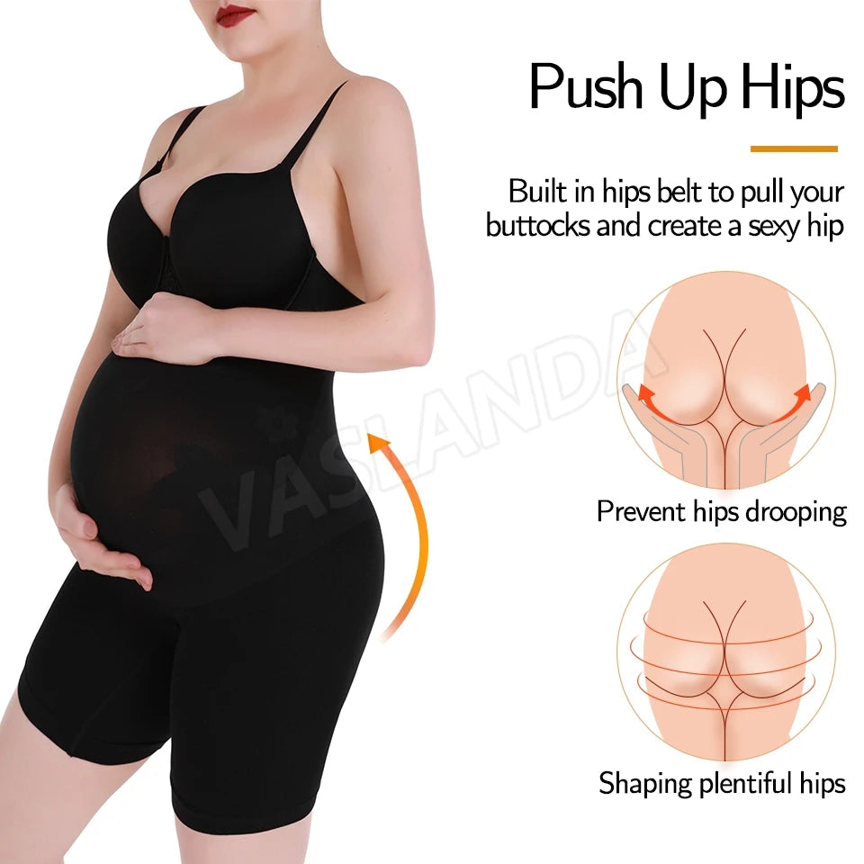 Maternity Shapewear for Under Dresses Pregnant Women Shorts Seamless Pregnancy Underwear Over Belly Support Panty Short Pants