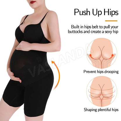 Maternity Shapewear for Under Dresses Pregnant Women Shorts Seamless Pregnancy Underwear Over Belly Support Panty Short Pants