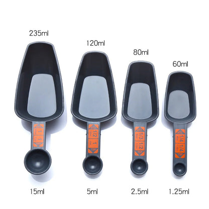 4pc Measuring Spoons Baking Cooking 1/4 Cup To 1 Cup PP Plastic With Scale Coffee Measuring Scoops Kitchen home Tool Accessories