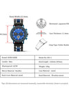 Fashion Wood Watch Wristwatches Quartz Stopwatch Ebony Calendar Display Stainless Steel