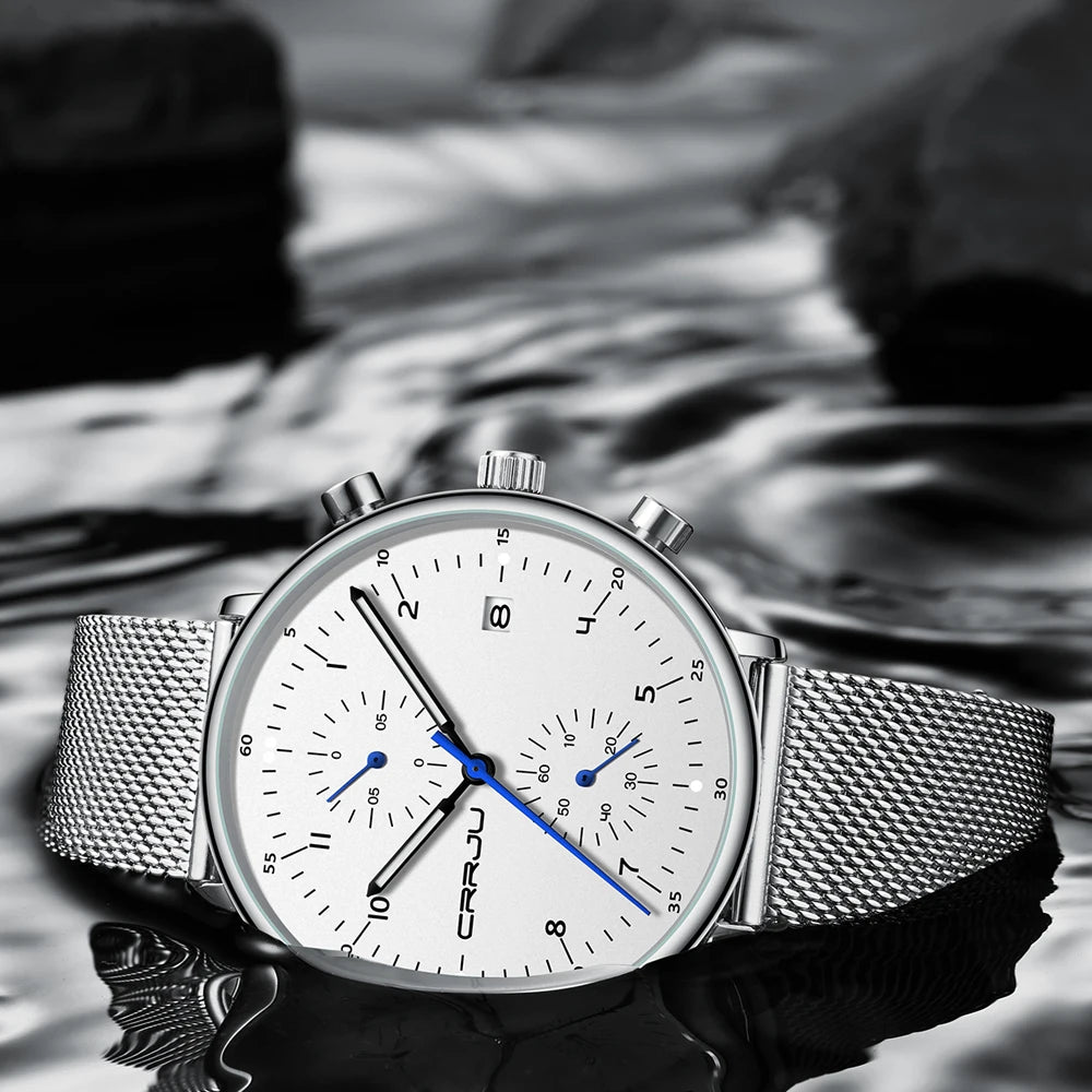 Mens Watch Top Luxury Brand Men Stainless Steel WristWatch Men's Military waterproof Date Quartz watches relogio masculino