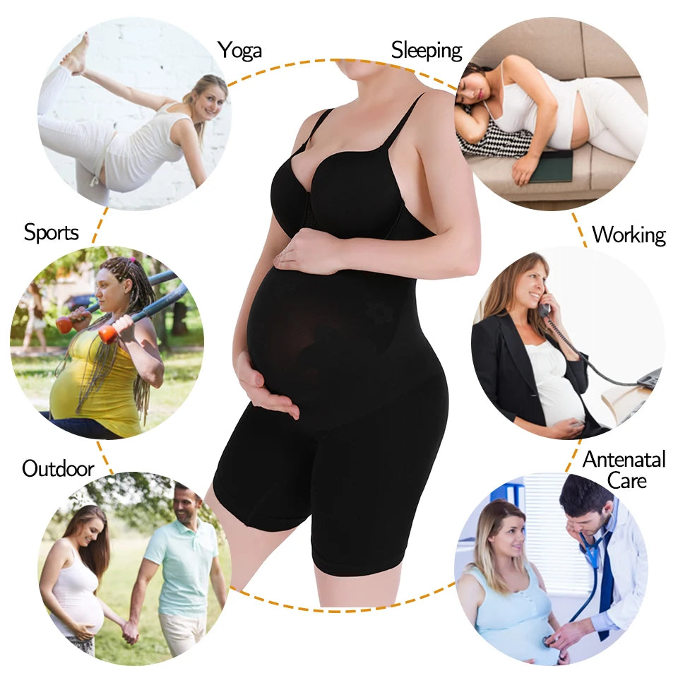 Maternity Shapewear for Under Dresses Pregnant Women Shorts Seamless Pregnancy Underwear Over Belly Support Panty Short Pants