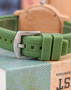 Wooden Watch Simple Casual Silicone Strap Quartz Wrist watch