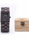 Women Watches Top Brand Luxury Ebony Wood Quartz Wristwatch