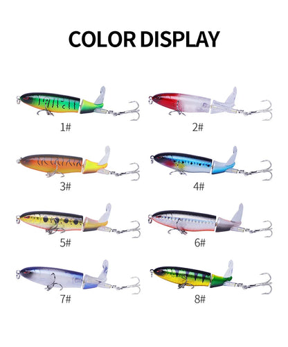 Fishing lure Whopper Popper 1PCS 13g 10cm Propeller Topwater Artificial Bait Hard Plopper Rotating Tail Fishing Tackle