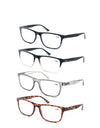Reading Glasses Big Head Men Rectangle Oversized Readers Eyeglasses Women Spring Hinge Clear Vision with Diopters +1.0~+4.0