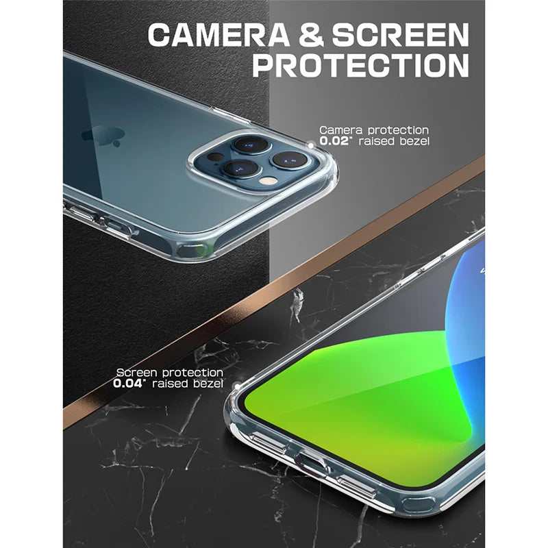 For iPhone 12 Pro Max Case 6.7 inch (2020 Release) UB Style Premium Hybrid Protective Bumper Case Clear Back Cover Caso
