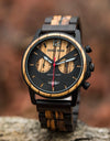 Wood Watch Private Custom Logo Engraving Message Quartz Wristwatches Chronograph