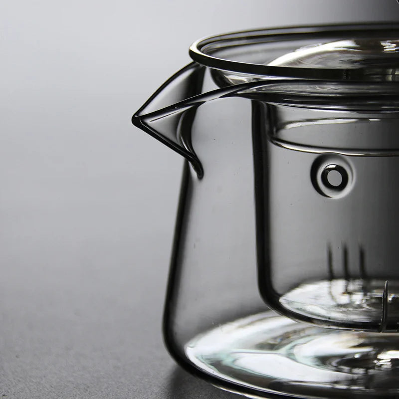 Japanese Style Transparent Glass Teapot with Infuser