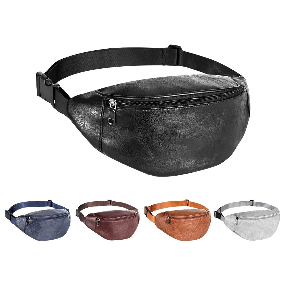 Fanny Pack Luxury Designer Belt Bag PU Leather Waist Bag Hip Bum Bag Men Waterproof Chest Bag Outdoors Waist Pack