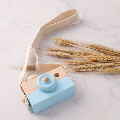 Wooden Fashion Camera Baby Toys Pendant Wooden Pattern Presents Nursing Gift Outdoor Toy Baby's Room Wooden Decoration