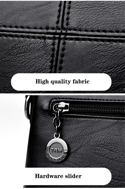 Messenger Bag Luxury Soft Leather Handbag and Purses Women's Bags Designer Famous Brand Female Shoulder Totes