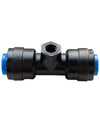 10pcs 1/4'' Tube OD Plastic Slip Lock (Quick Connect) Garden Fogging Misting Nozzle Tees with Brass Sprayer (0.1-0.6mm)