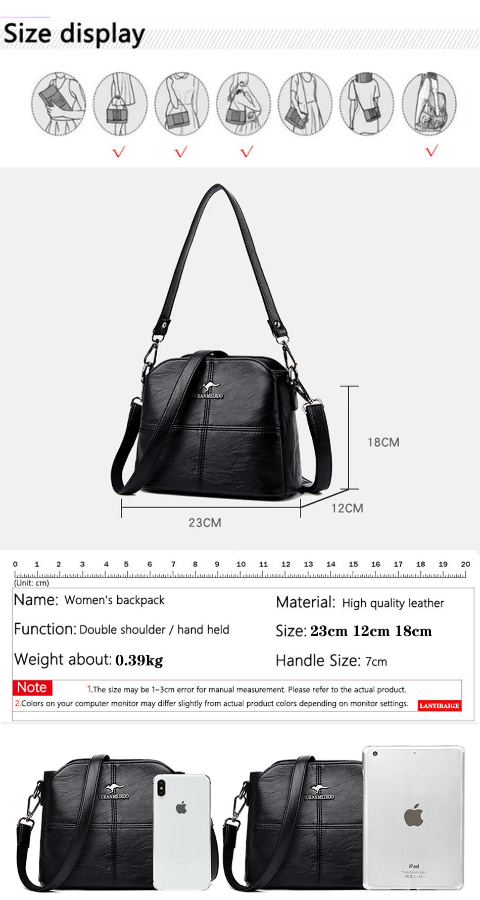 Messenger Bag Luxury Soft Leather Handbag and Purses Women's Bags Designer Famous Brand Female Shoulder Totes