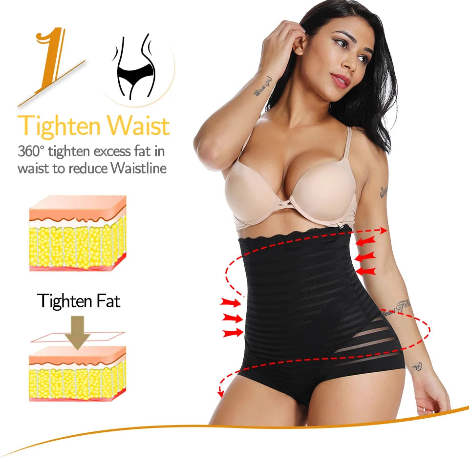 Women Body Shaper High Waist Briefs Slimming Underwear Butt Lifter Waist Trainer Tummy Control Panties Belly Girdle Panty