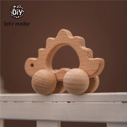 Wooden toy Car Shape Organic Beech For Babies Teether Kids Brain Game Toys Handmade Crafts Christmas Gift Cognitive Infants Toys