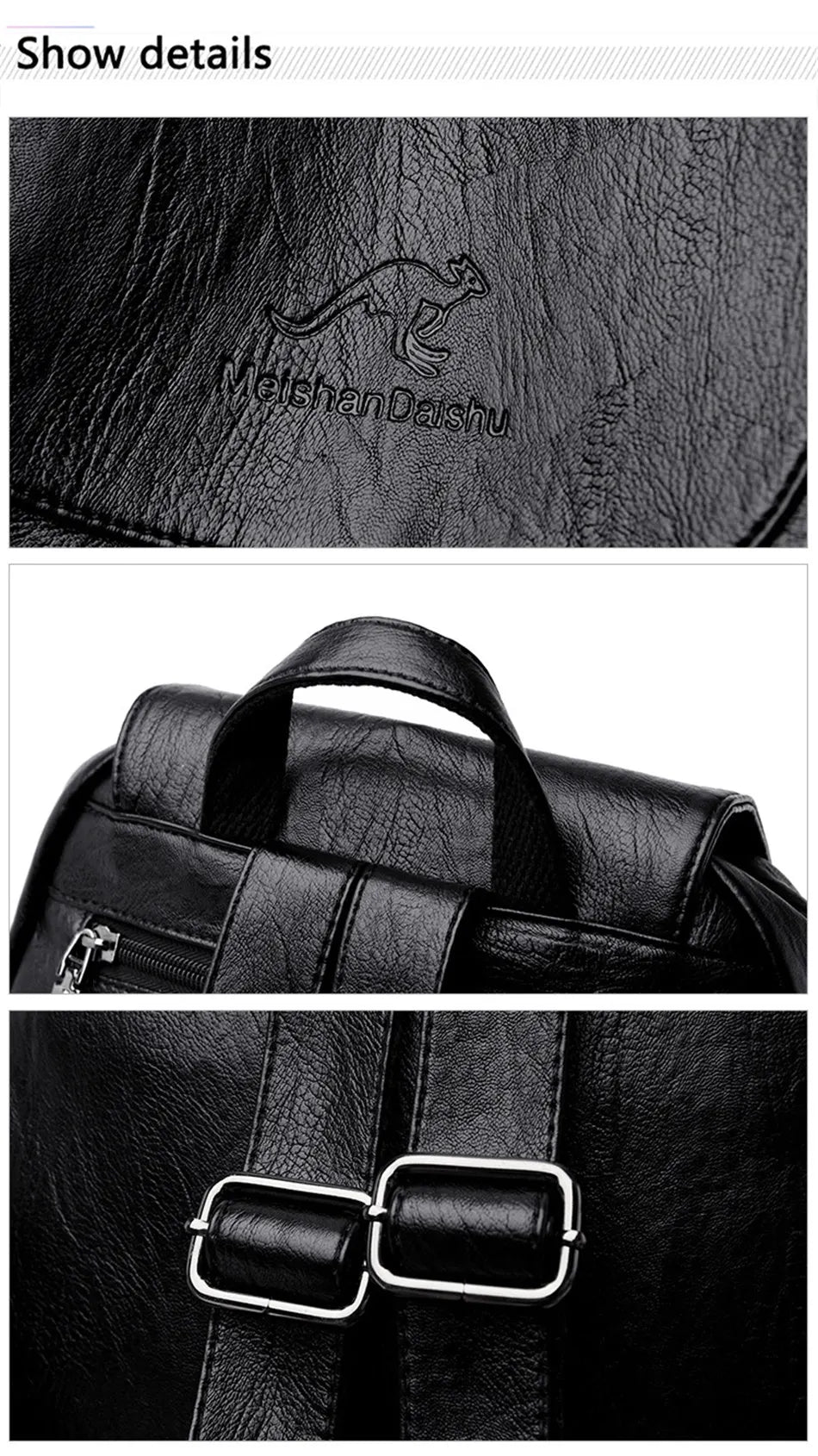 Soft Leather Backpacks Vintage Female Shoulder Bags Casual Travel Ladies Bagpack School Bags