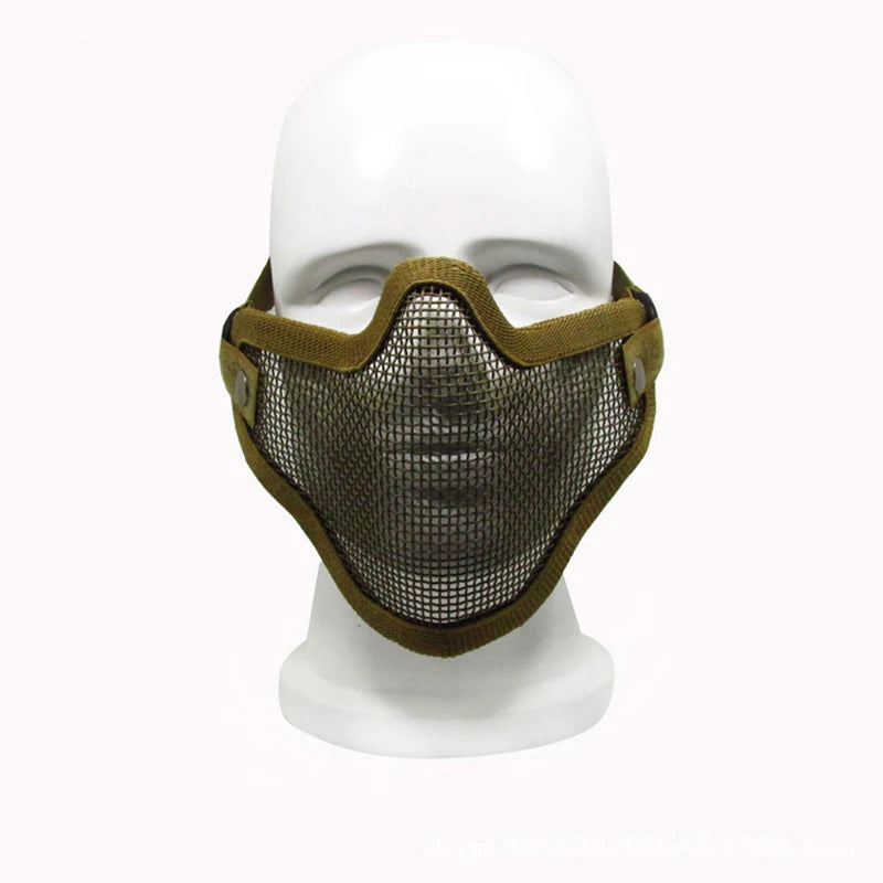 Tactical Airsoft Mask Outdoor Hunting Metal Wire Mesh Protective Mask BB  Shooting Paintball Accessories