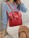 Leather Backpack Women Shoulder Bags Multi function Travel Backpack School Bags Bagpack